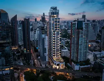 Hyde Heritage Thonglor Bangkok luxury condo - aerial view