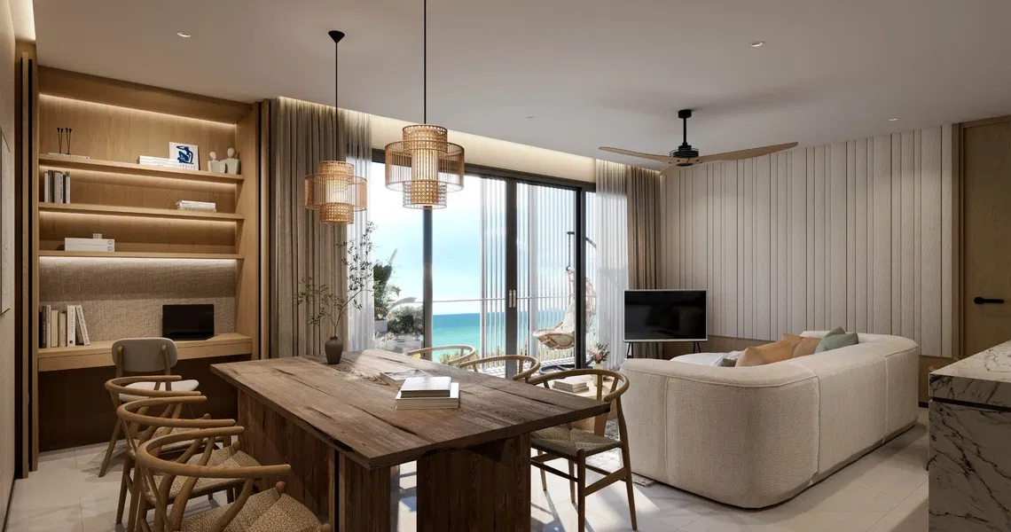 Laguna Aster Phuket luxury condo - 3-bedroom living room