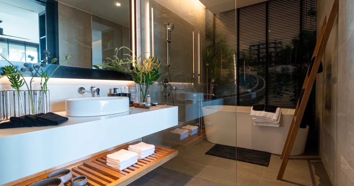 Condominium on Phuket MGallery Residences MontAzure Lakeside bathroom