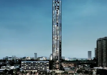 Four Seasons Private Residences Bangkok - front view of the tower