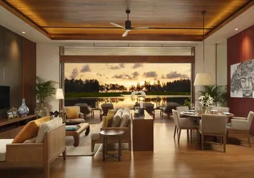 Aquella Lakeside Phang Nga golf villa sunset view