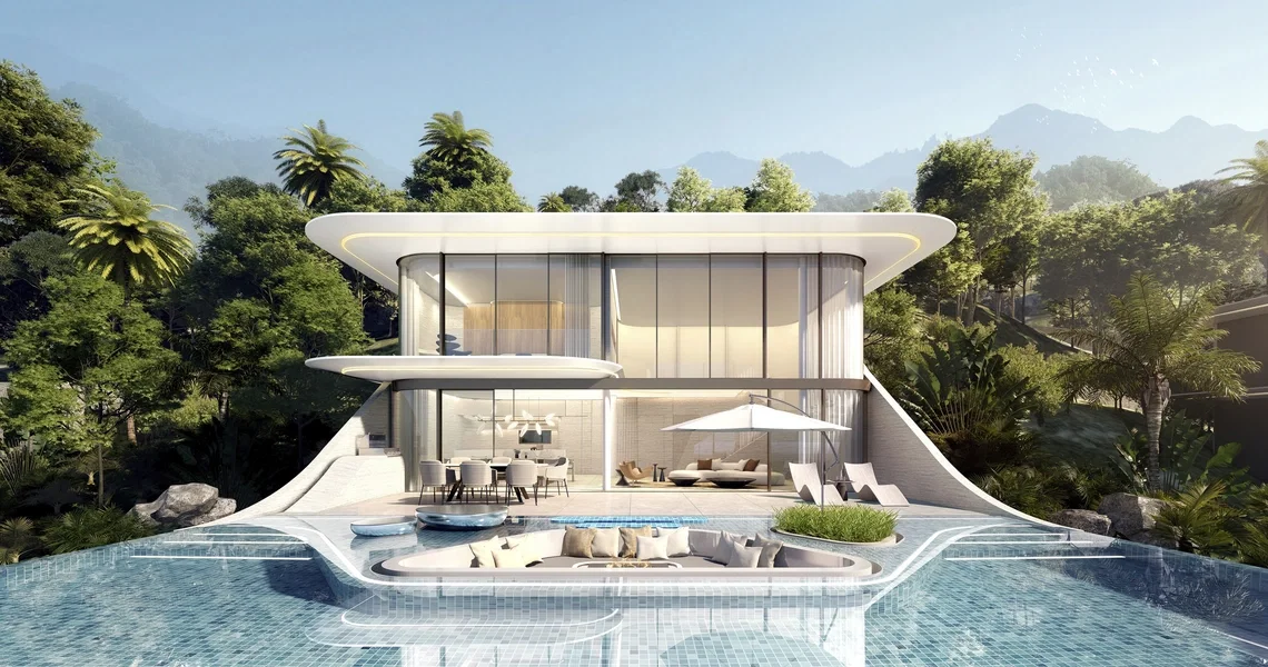 Aurora Kata Top Sea View Villa exterior pool