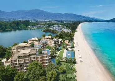 Banyan Tree Beach Residences Oceanus - aerial view of the building and the sea