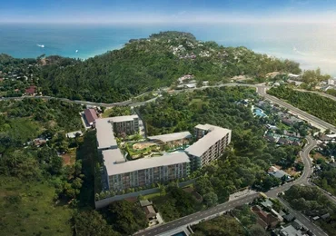 Rhea by Sansiri resort condo - aerial drone shot