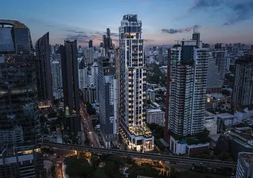 Hyde Heritage Thonglor Bangkok luxury condo - aerial view