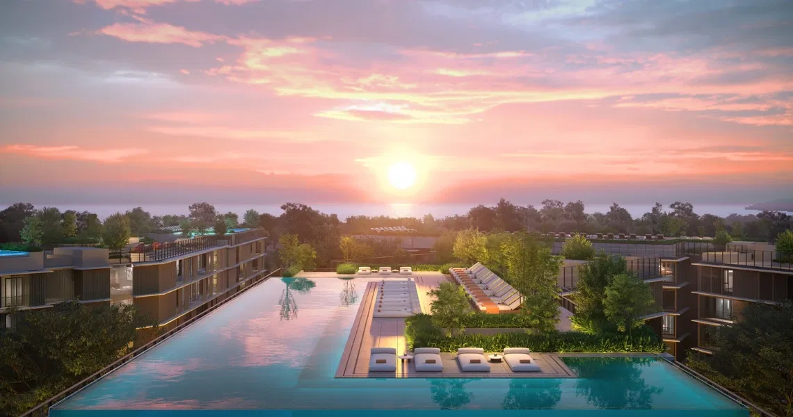 Laguna Aster Phuket luxury condo - rooftop and sunset