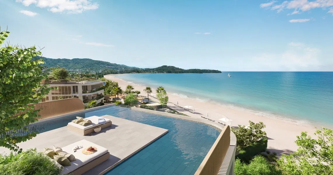 Banyan Tree Beach Residences Oceanus - View from swimming pool