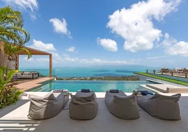 Pacific Palisade Samui luxury villa - sea view from the deck