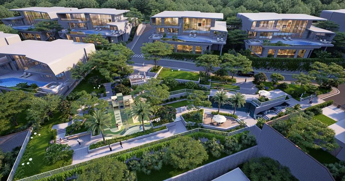 AYANA Soluna Villas external arial view