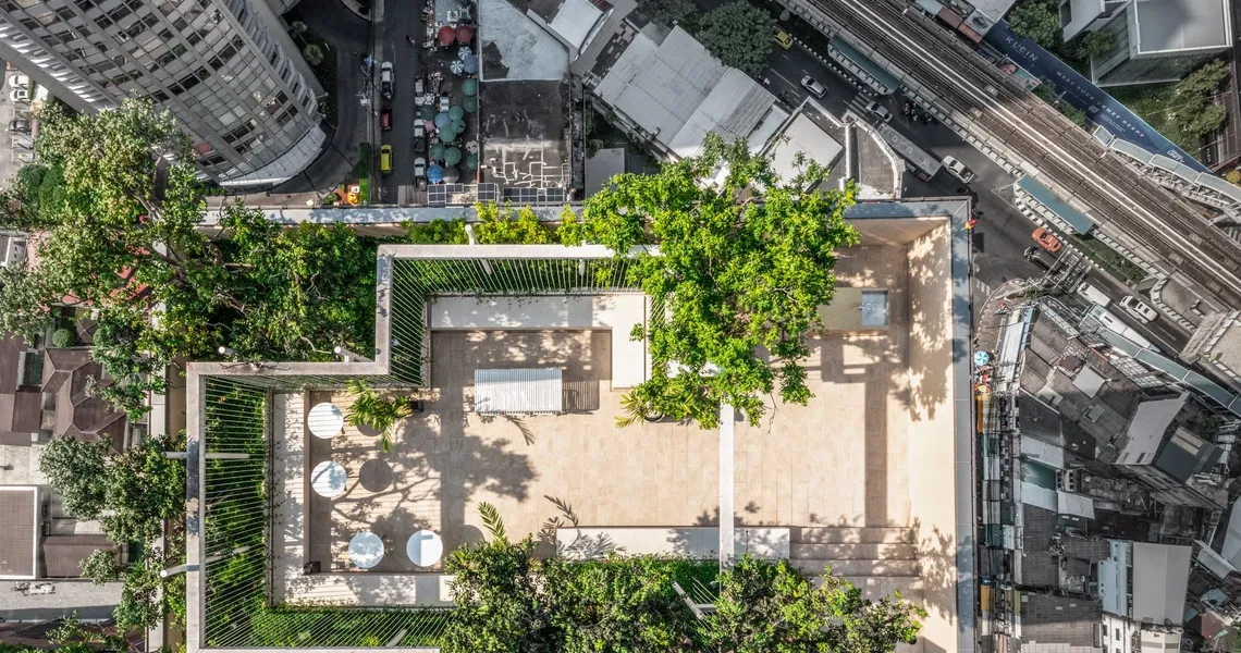 The Strand Thonglor Condo in Bangkok Rooftop Aerial