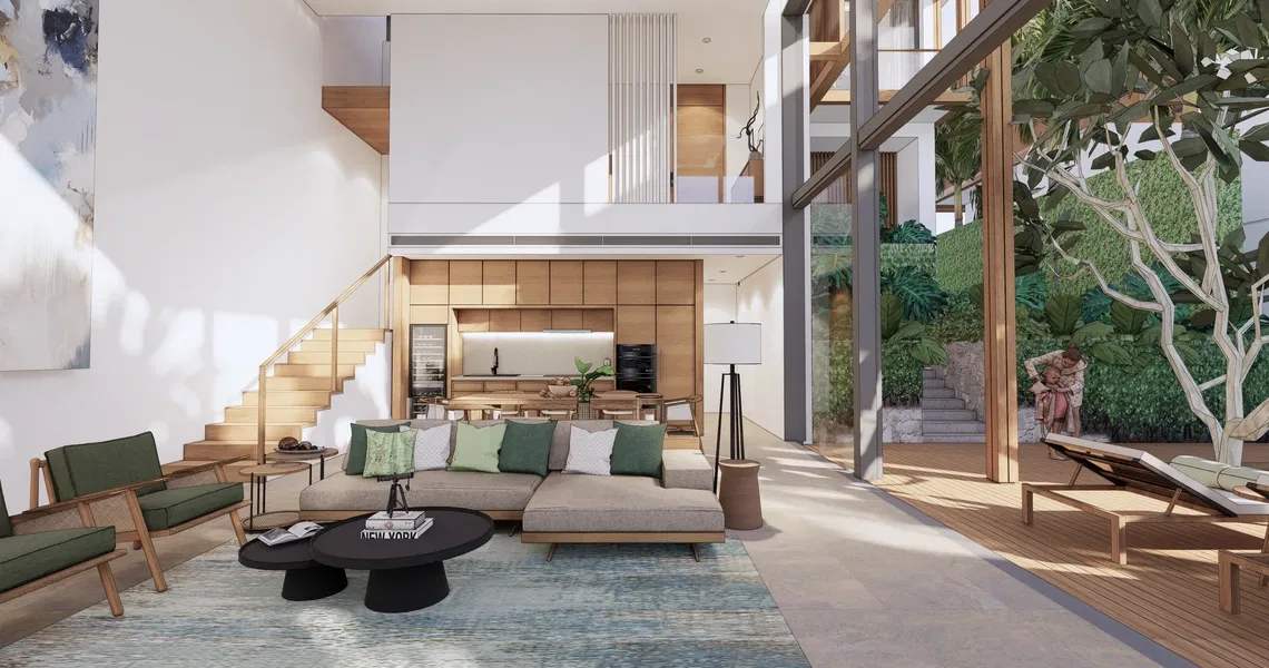 Kiara Reserve Residences - Villa 3 Bedrooms - Living area