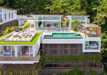 Pacific Palisade Samui luxury villa - villa drone photo