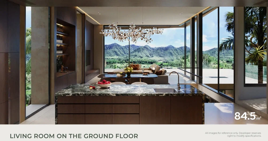AYANA Soluna Villas living room with view