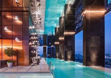 Khun by Yoo luxury condo in Bangkok pool and city