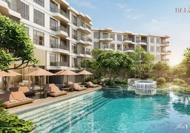 The Balcony beachfront condo Phuket - pool deck and buildings
