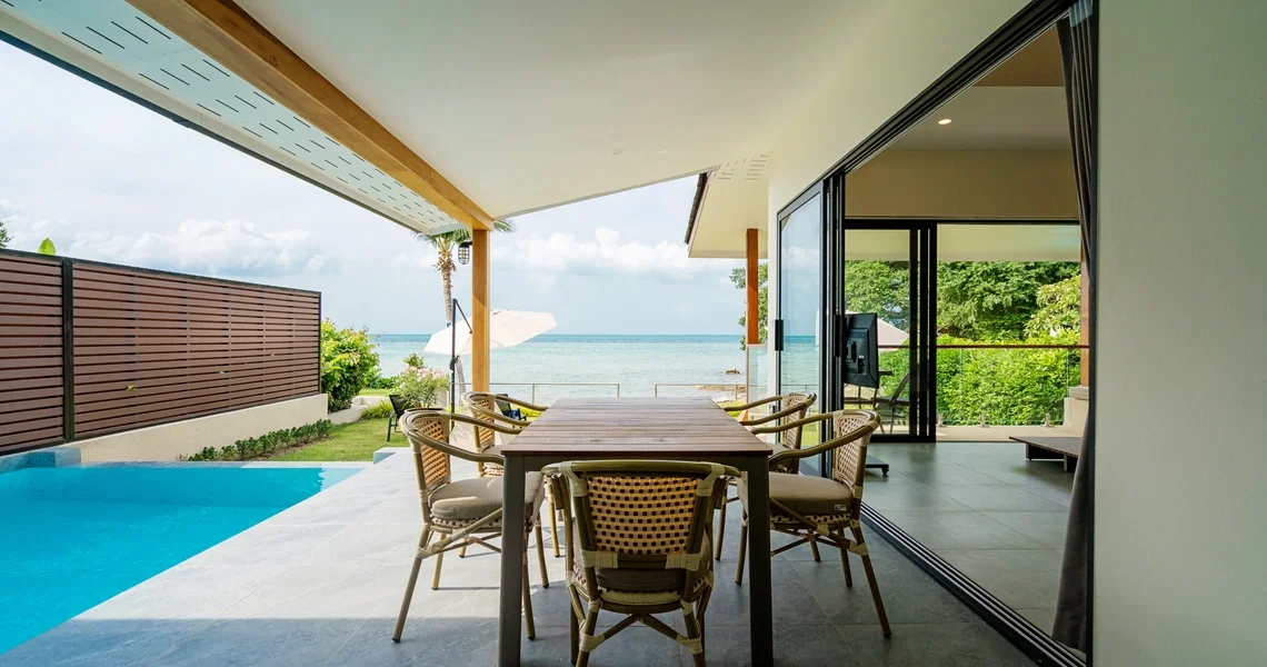 Indu Cocoon deck with pool