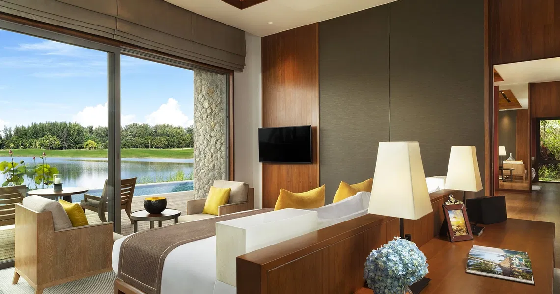 Aquella Lakeside Phang Nga golf villa master bedroom