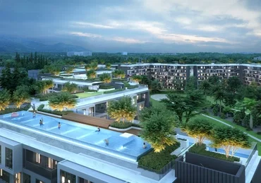 Skypark Celeste exterior pool view